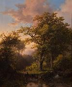 Johann Bernhard Klombeck A Forest Scene Spain oil painting artist